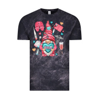 Cloud Black nurse with heart Vintage Tee - NancyCooperArtShop