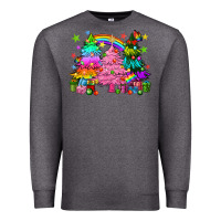 Charcoal Heather pride christmas trees Premium Sweatshirt - HowdyJamesFarm