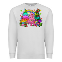 Dove Grey pride christmas trees Premium Sweatshirt - HowdyJamesFarm