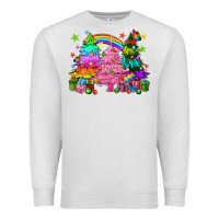 Oatmeal Heather pride christmas trees Premium Sweatshirt - HowdyJamesFarm
