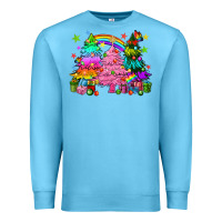Ocean Blue pride christmas trees Premium Sweatshirt - HowdyJamesFarm