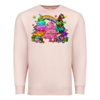 Pale Pink pride christmas trees Premium Sweatshirt - HowdyJamesFarm