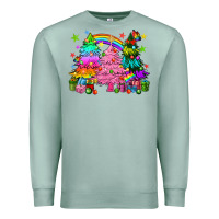 Seafoam pride christmas trees Premium Sweatshirt - HowdyJamesFarm