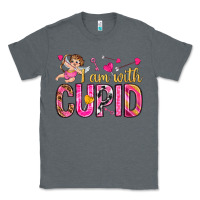 Charcoal Heather i am with cupid Classic Tee - NancyCooperArtShop
