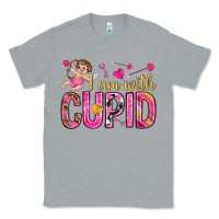 Heather Grey i am with cupid Classic Tee - NancyCooperArtShop
