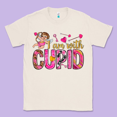 I Am With Cupid Classic Tee Designed By Nancycooperartshop