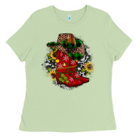 Matcha Christmas Cowboy Boots Ladies Tee - JahusDesignShop