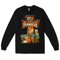 Black thankful fall cross Long Sleeve Tee - BundleAndBundleShop