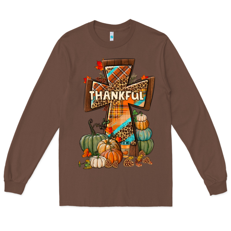 Thankful Fall Cross Long Sleeve Tee by BundleAndBundleShop | Teevron