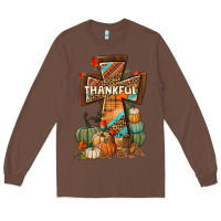 Chestnut thankful fall cross Long Sleeve Tee - BundleAndBundleShop