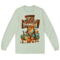 Matcha thankful fall cross Long Sleeve Tee - BundleAndBundleShop