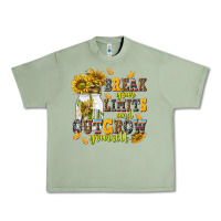 Oil Green break your limits and outgrow yourself Urban Heavy Tee - NancyCooperArtShop