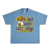 Pebble Blue break your limits and outgrow yourself Urban Heavy Tee - NancyCooperArtShop