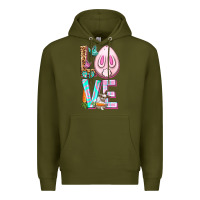 Army Green Love Rabbit Easter Day Premium Hoodie - HowdyJamesFarm