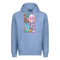 Colony Blue Love Rabbit Easter Day Premium Hoodie - HowdyJamesFarm