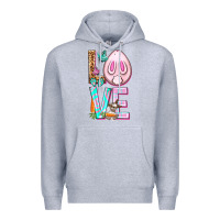 Heather Grey Love Rabbit Easter Day Premium Hoodie - HowdyJamesFarm