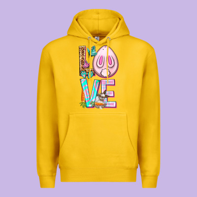 Love Rabbit Easter Day Premium Hoodie Designed By Howdyjamesfarm