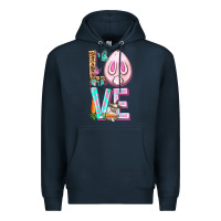 Navy Love Rabbit Easter Day Premium Hoodie - HowdyJamesFarm