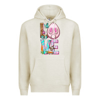 Oatmeal Heather Love Rabbit Easter Day Premium Hoodie - HowdyJamesFarm