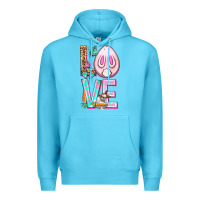Ocean Blue Love Rabbit Easter Day Premium Hoodie - HowdyJamesFarm