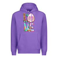 Purple Love Rabbit Easter Day Premium Hoodie - HowdyJamesFarm