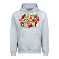 Heather Grey warm and cozy santa Urban Hoodie - FaDigitalArtStudio