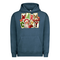 Pigment Midnight Navy warm and cozy santa Urban Hoodie - FaDigitalArtStudio