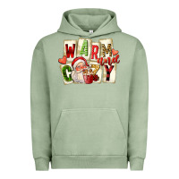 Pigment Oil Green warm and cozy santa Urban Hoodie - FaDigitalArtStudio