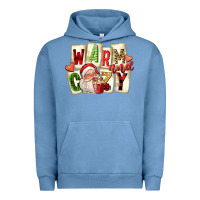 Pigment Pebble Blue warm and cozy santa Urban Hoodie - FaDigitalArtStudio