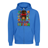 True Royal santas favorite dog mom afro messy bun Zipper Hoodie - texasbilliewilder