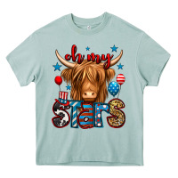 Arona oh my stars 4th of july shaggy cow Heavy Core Tee - Jasminsmagicworld