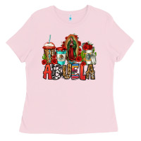 Bubblegum Pink lady of guadalupe abuela coffee cups Ladies Tee - Jasminsmagicworld