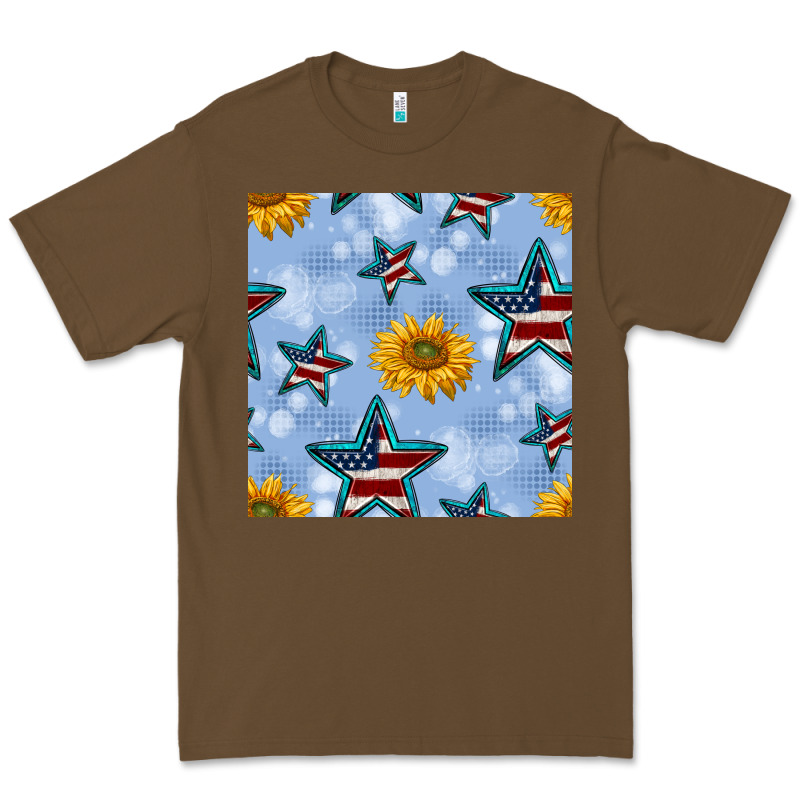 Patriotic Stars And Sunflower Premium Tee by BundleAndBundleShop | Teevron