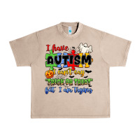 French Oak i have autism i can't say trick or treat Urban Heavy Tee - JahusDesignShop