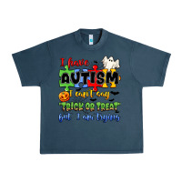 Midnight Navy i have autism i can't say trick or treat Urban Heavy Tee - JahusDesignShop