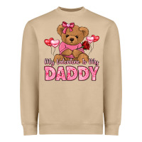 My Valentine Is My Daddy Heavyweight Sweatshirt | Teevron