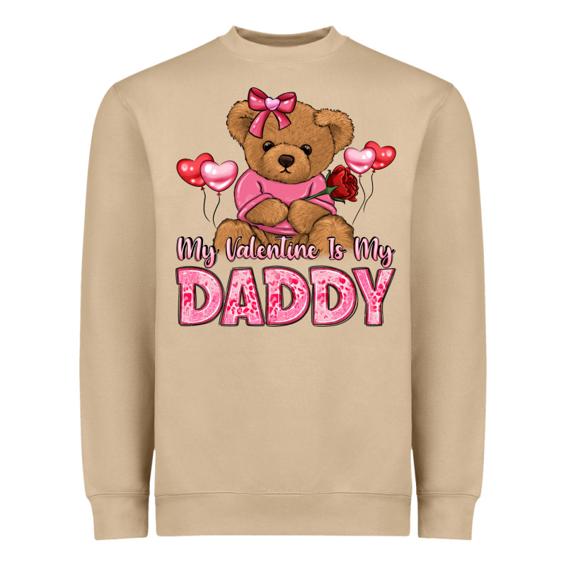My Valentine Is My Daddy Heavyweight Sweatshirt by LillyAllenDesigns | Teevron