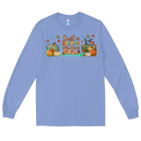 Colony Blue just a girl who loves fall libbey glass Long Sleeve Tee - BundleAndBundleShop