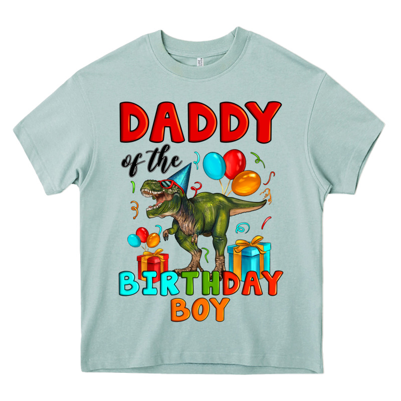 Daddy Of The Birthday Boy T Rex Heavy Core Tee by Artiststas | Teevron