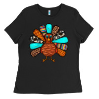 Black Thanksgiving Turkey Ladies Tee - JahusDesignShop
