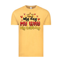 Vintage Mustard my day my way my birthday Vintage Tee - MaliasSmallBusiness