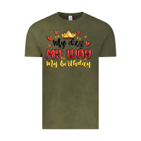 Vintage Olive my day my way my birthday Vintage Tee - MaliasSmallBusiness