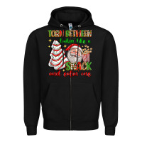 Black torn between lookin' like a snack and eatin' one Zipper Hoodie - texasbilliewilder