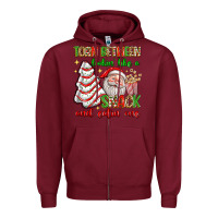 Burgundy torn between lookin' like a snack and eatin' one Zipper Hoodie - texasbilliewilder