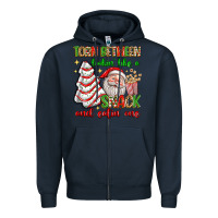 Navy torn between lookin' like a snack and eatin' one Zipper Hoodie - texasbilliewilder