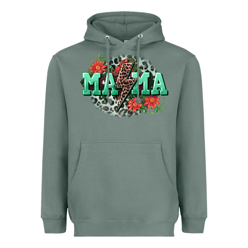 Mama Rock Lightning Bolt Mother's Day Heavyweight Hoodie by CowGirlArtShop | Teevron