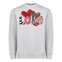 Heather Grey love Heavyweight Sweatshirt - LillyAllenDesigns