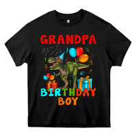 Grandpa Of The Birthday Boy T Rex Heavy Core Tee | Teevron