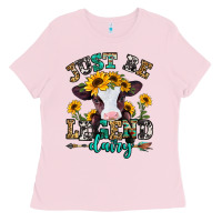 Bubblegum Pink just be legend dairy heifer Ladies Tee - Jasminsmagicworld