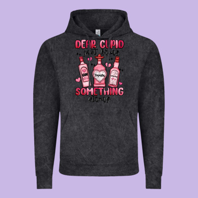 Dear Cupid Just Bring Something Strong Vintage Hoodie Designed By Maliassmallbusiness